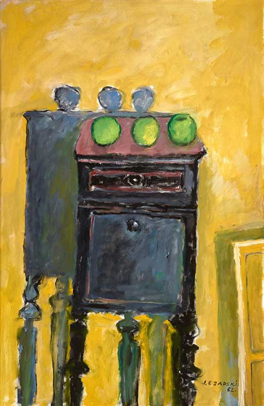 Trois pommes vertes [Trzy zielone jabłka], 1982, olej na płótnie, 100 x 65 cm